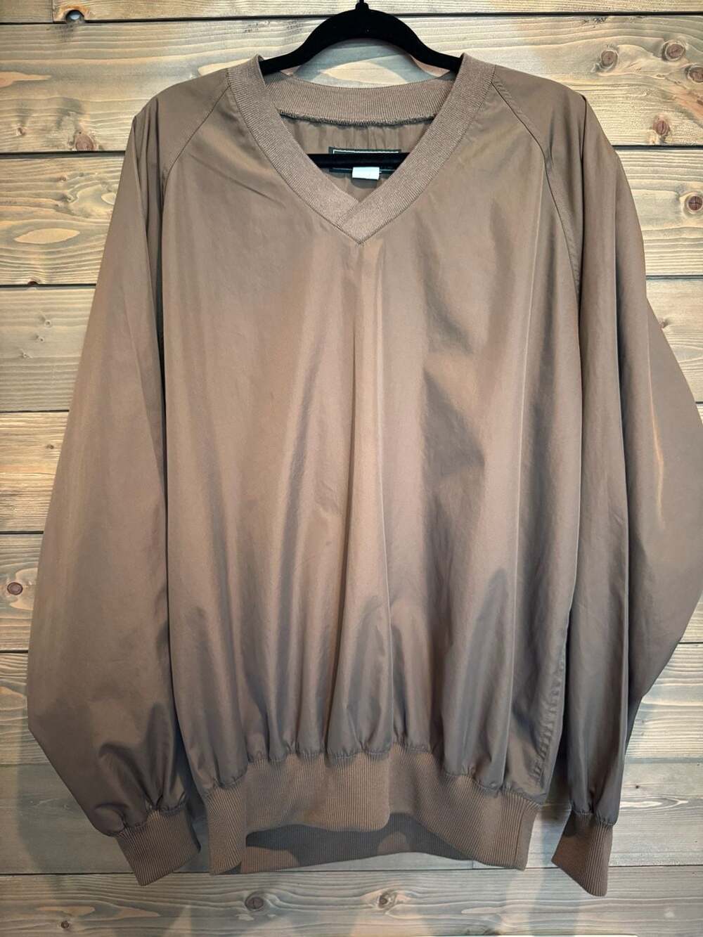 Sterling V-Neck Windbreaker Golf Vest Brown Size Medium